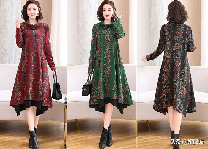 五一出游时，穿搭这几款民族风印花连衣裙，随手一拍都是美照