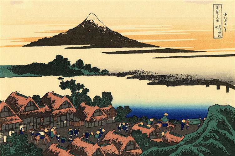 日本江户时代后期浮世绘画家葛饰北斋