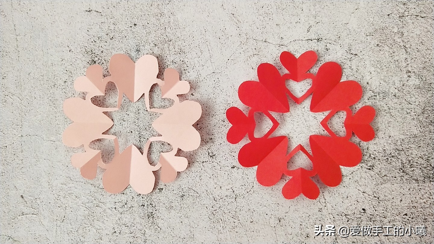 100元叠双心步骤图片(爱心窗花剪纸教程图解) - 赤虎壹号