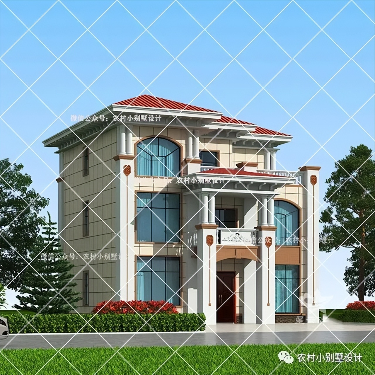 2022值得建！9套挑空客厅+旋转楼梯复式三层农村别墅豪宅