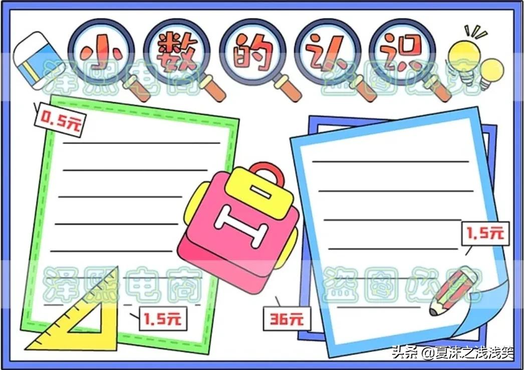 小学生数学常用手抄报200张