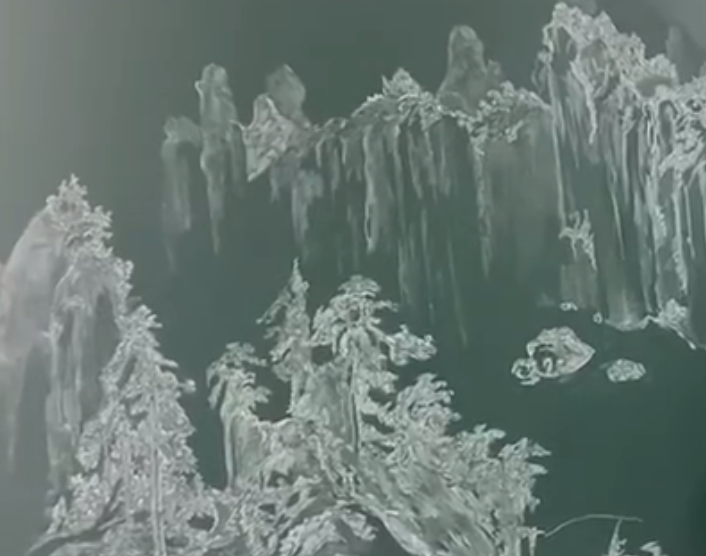 高中生“黑板报”走红，赤壁图画得栩栩如生，临摹得很形象