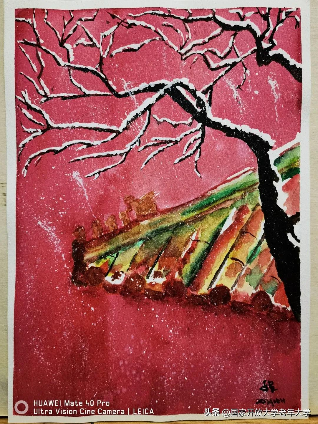 在校园·良作 | 水彩让我们的青春重新绽放——水彩画初级班学员作品