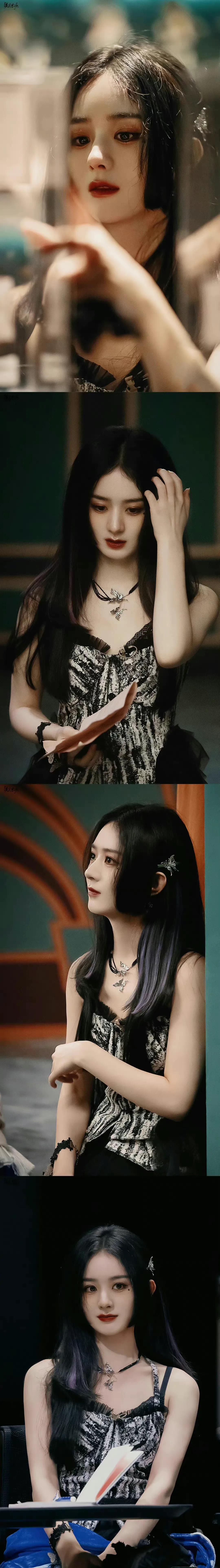 赵丽颖的暗黑造型真的太好看了！典型的病娇美人呀