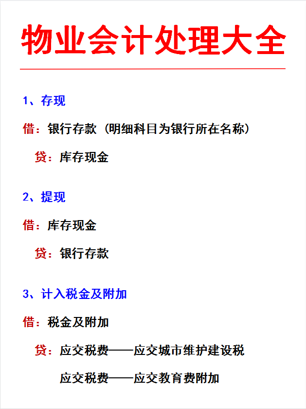 物业会计不愧是行业内的白富美！有这份分录大全，小白也能拿高薪