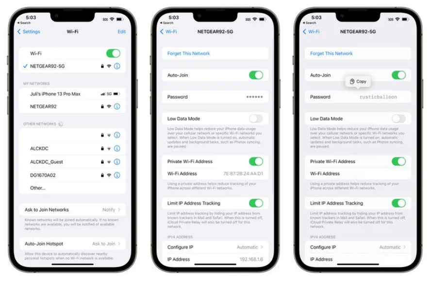 蘋果 iOS 16 終于可以看 WiFi 網絡密碼了