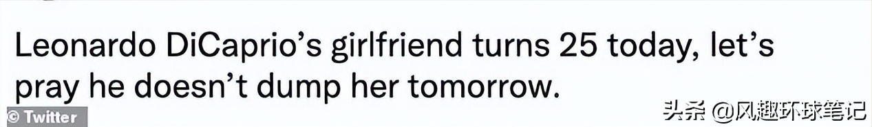 小李子女友素颜庆生,却成分手危机日,网友:他的对象全部小于25岁