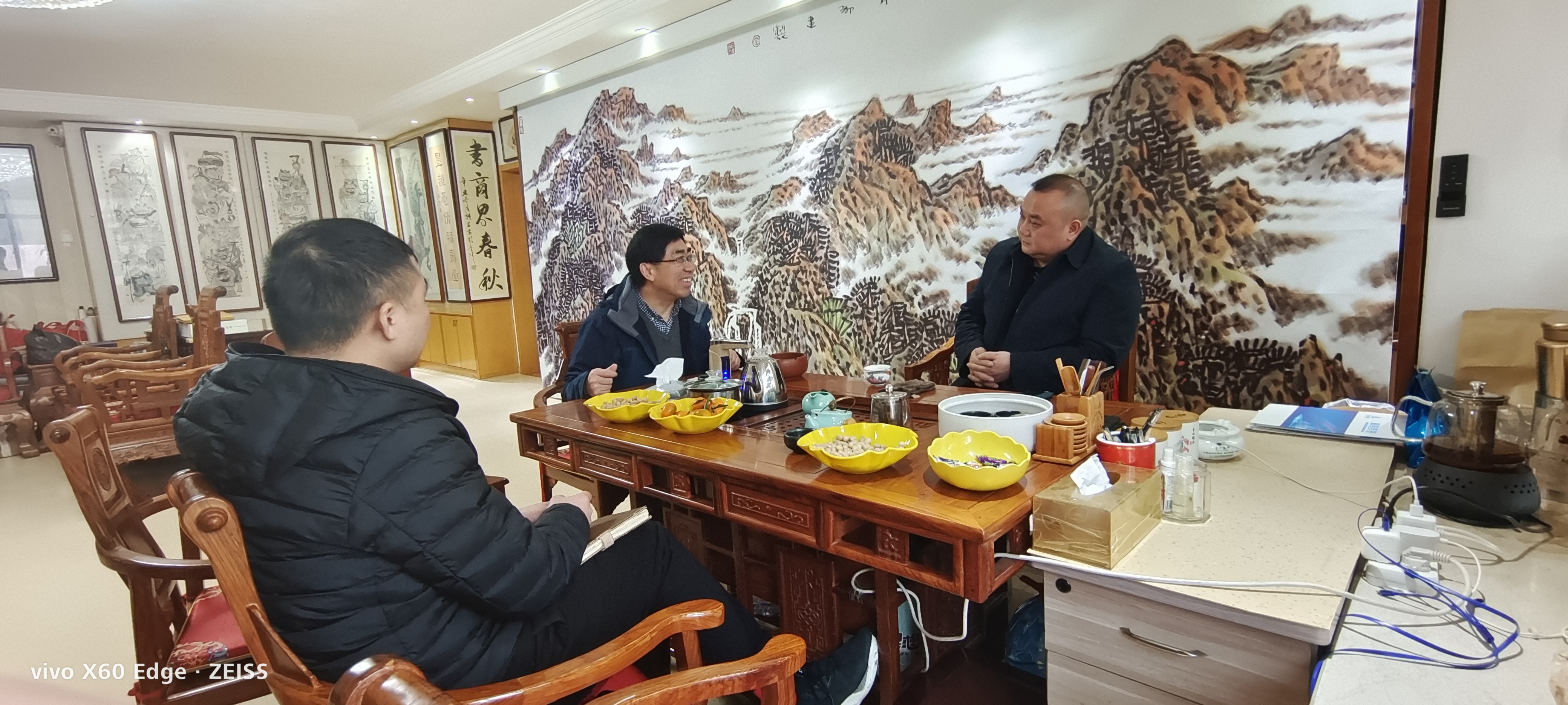 湖南省地质院副院长刘汉洪走访湖南省企业文化促进会