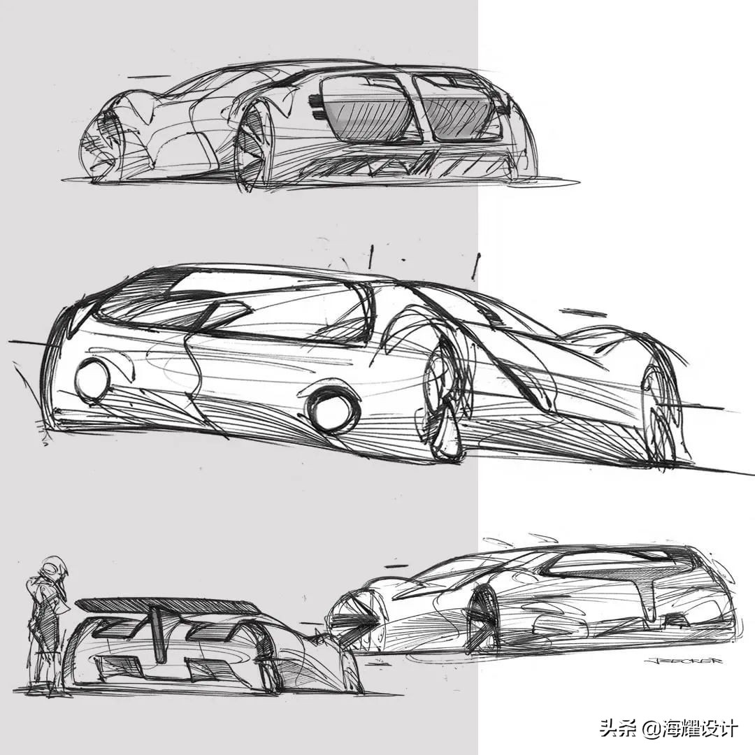 酷爱飞行器设计：捷豹外饰设计师Jannik  Becker  sketch分享