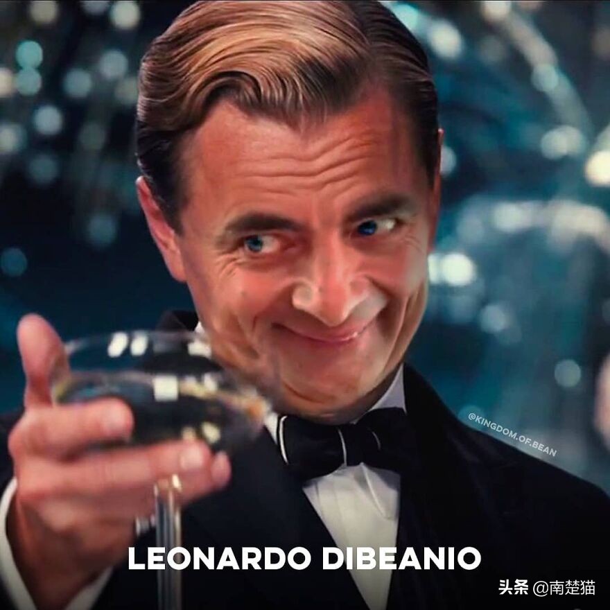 把憨豆先生的脸放在20个名人身上