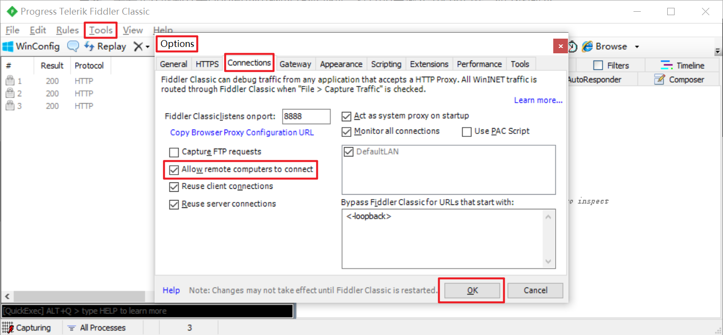 FIddler之Fiddler移动端抓包