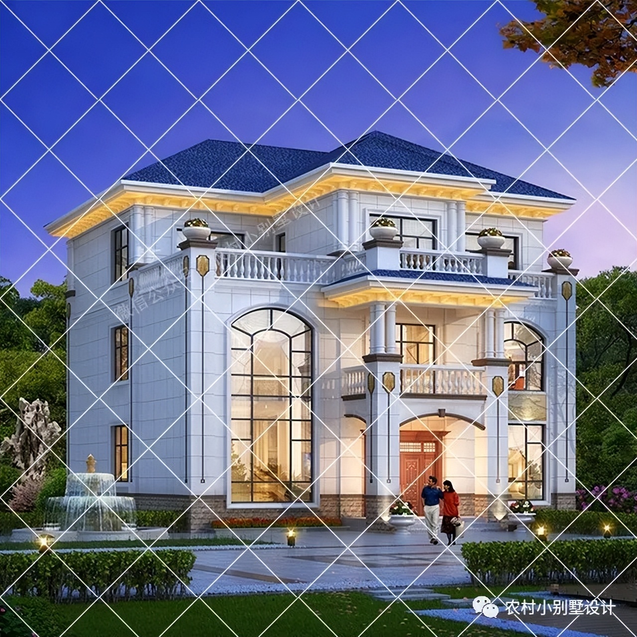 2022值得建！9套挑空客厅+旋转楼梯复式三层农村别墅豪宅