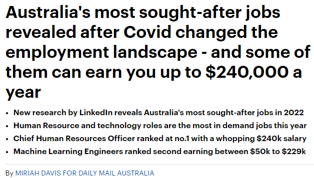 澳洲用工荒加剧，高薪高需求榜单出炉！近半数缺口与IT相关