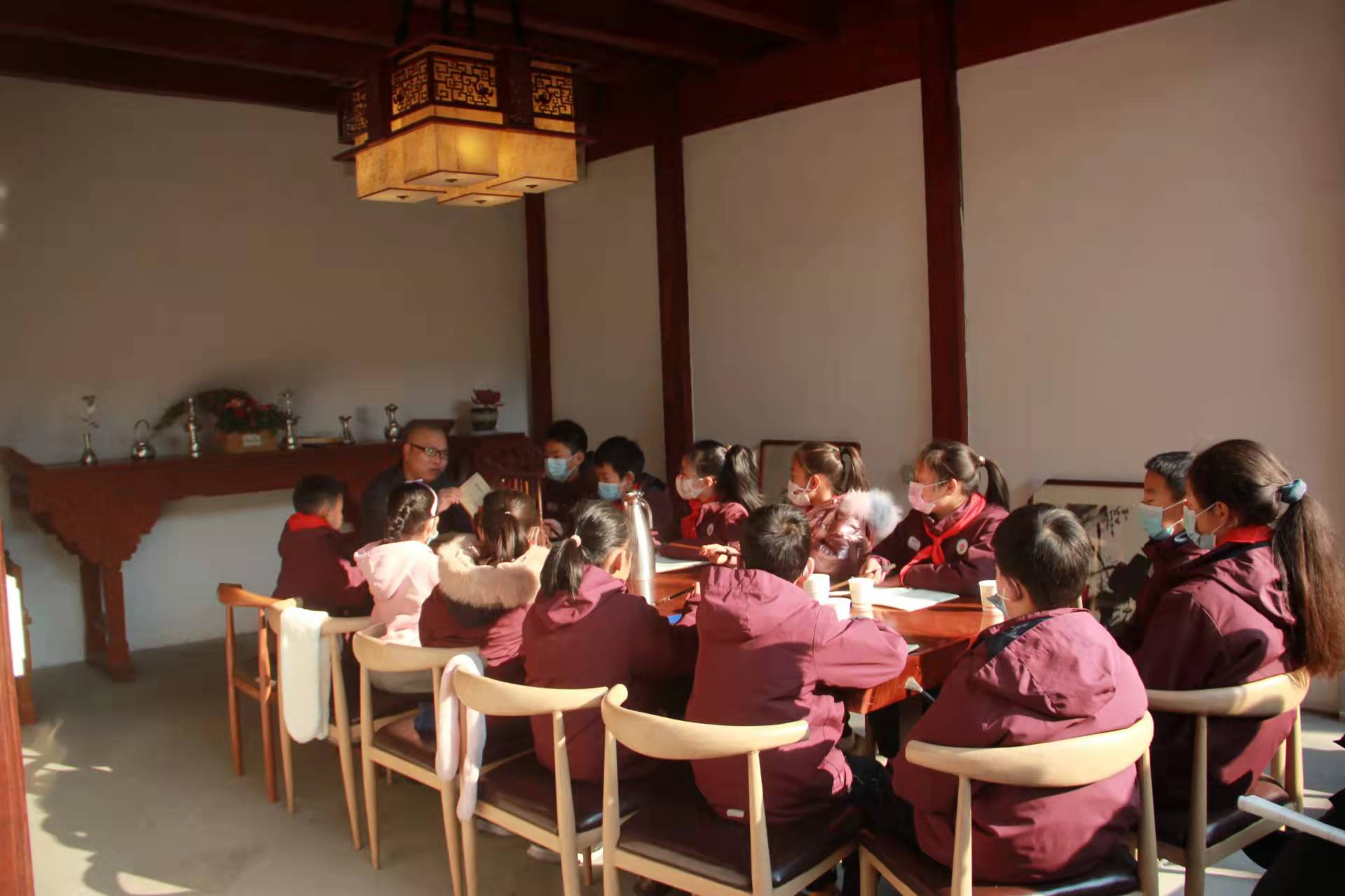 芝英小学冬季研学活动走进芝英古镇天行私塾