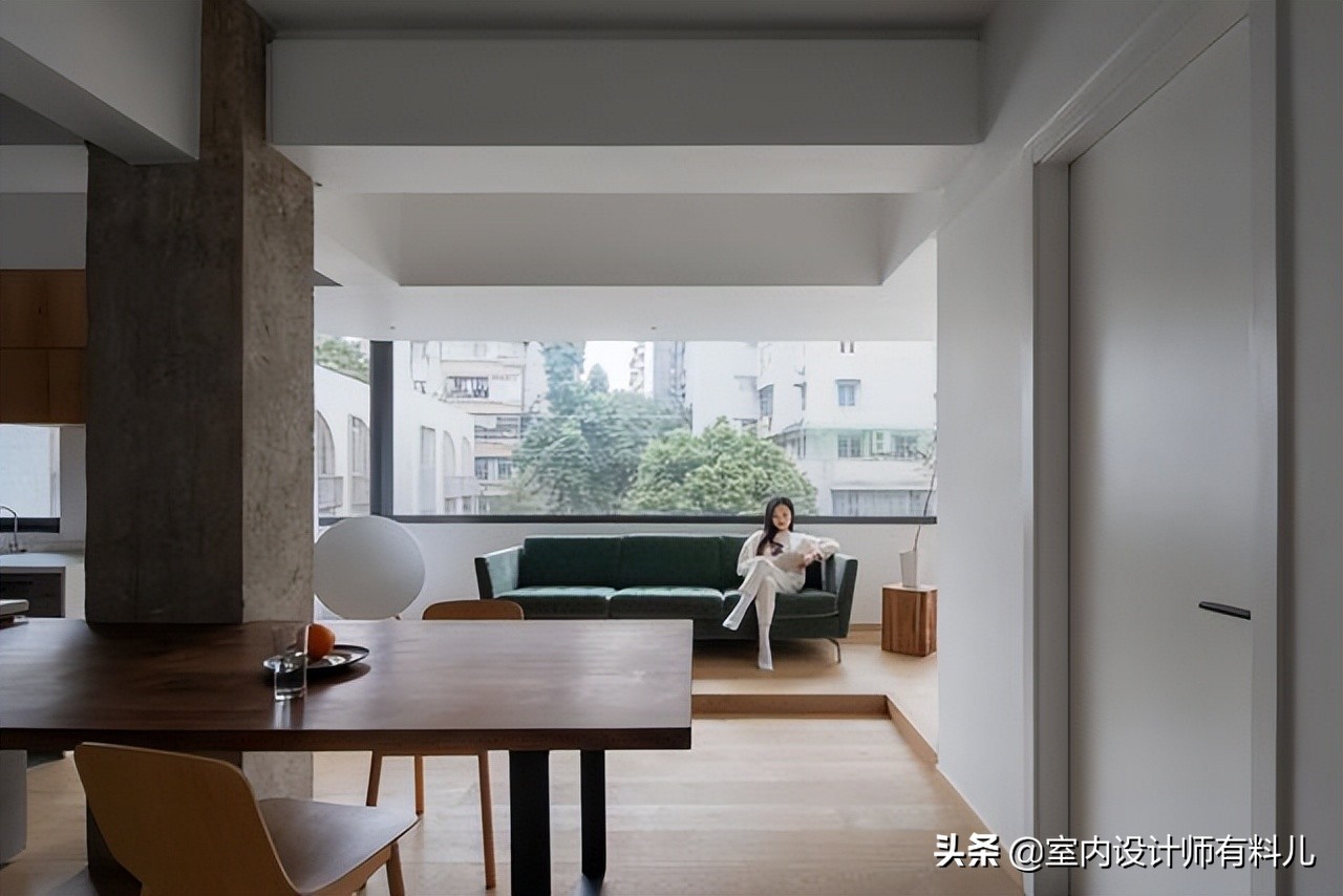 广州屋主的85㎡，舍弃传统客厅放大长桌，三房还要个三分离卫生间