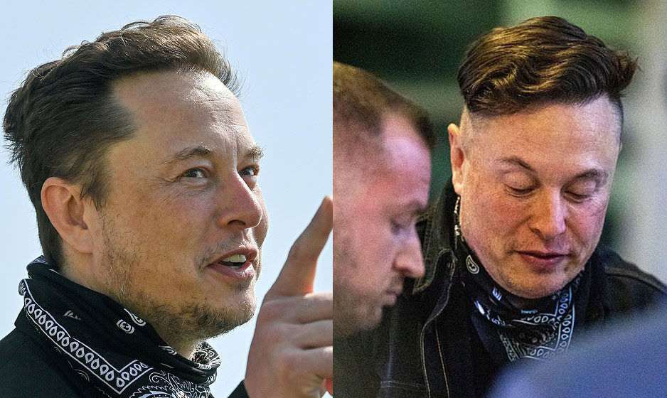 50岁特斯拉总裁带娃外出，莫西干头比1岁儿子还抢镜，被猜植发了