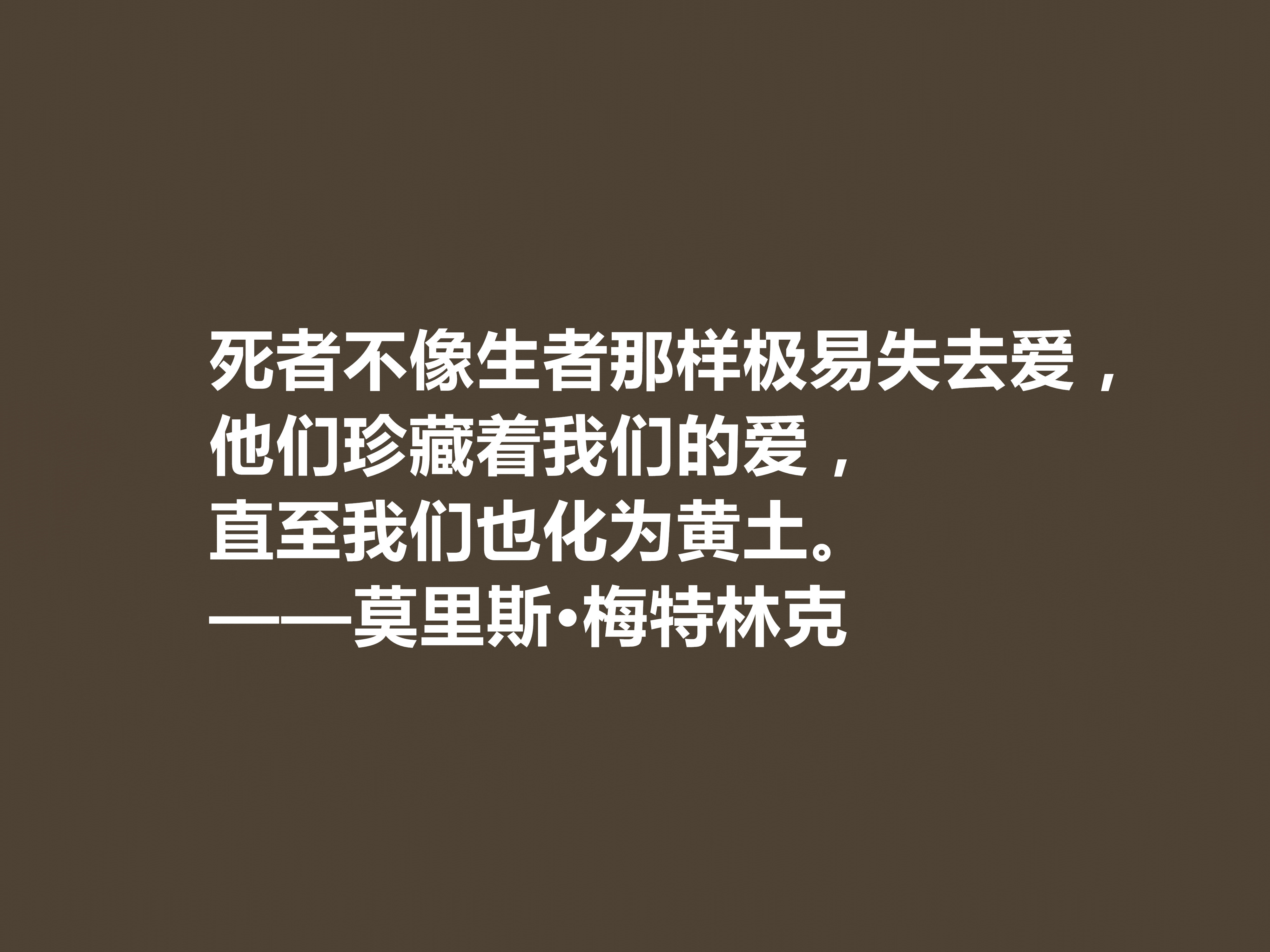 他是象征主义作家，一生追求光明与美，这十句格言，说得真透彻