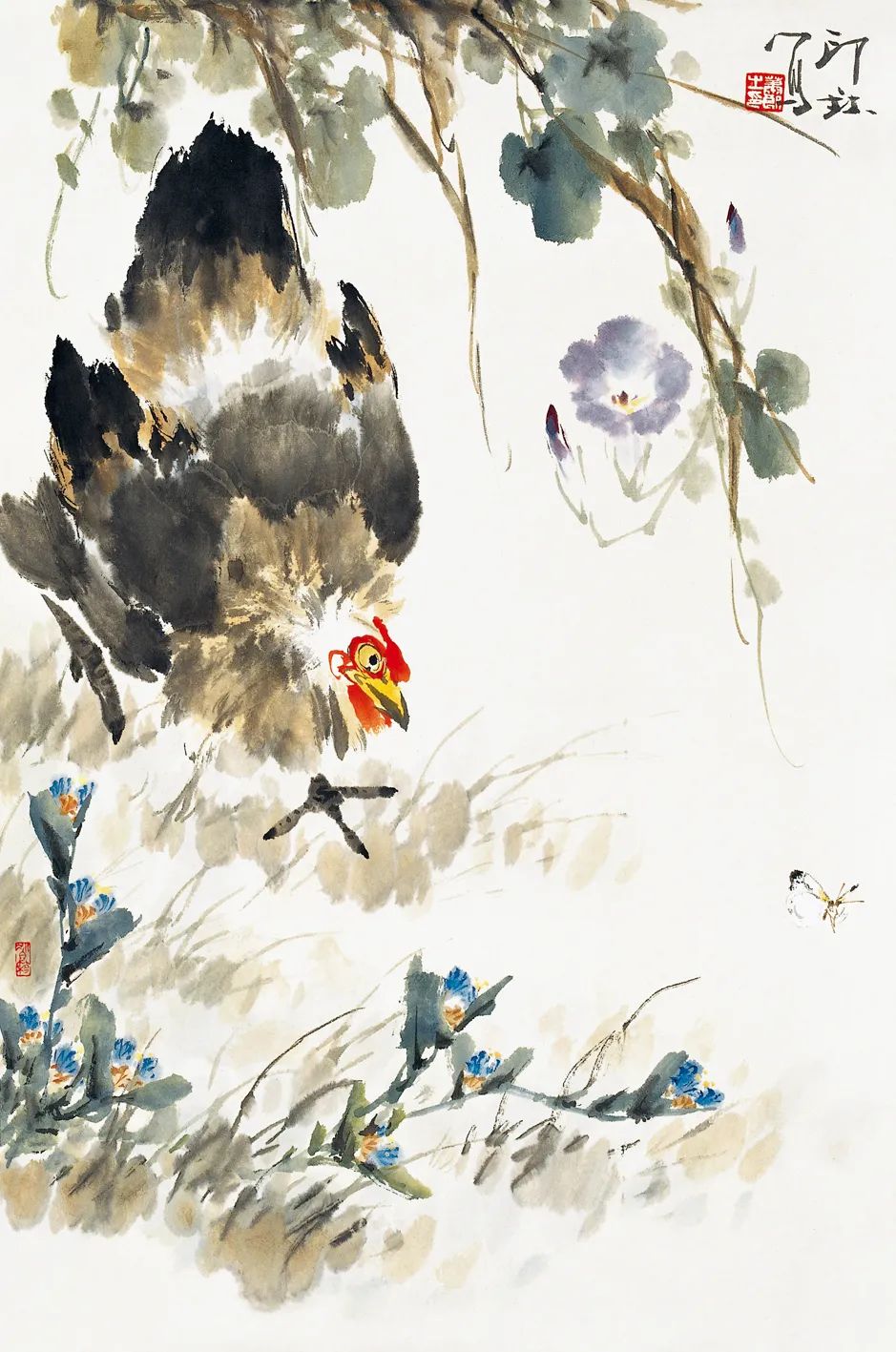 萧朗笔下的鸡:雄鸡赳赳,母鸡柔柔