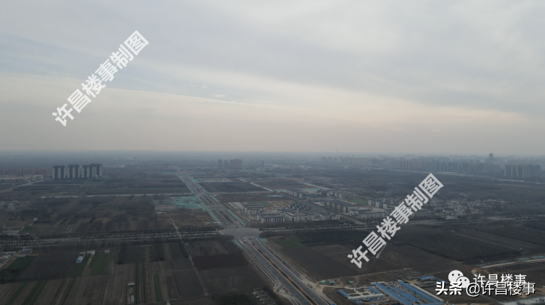 中原科技学院、体育中心、建安综保区、区二高航拍（2022.02）