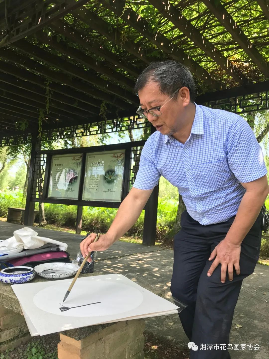 湘潭市花鸟画家协会盘龙大观园荷花写生活动圆满成功