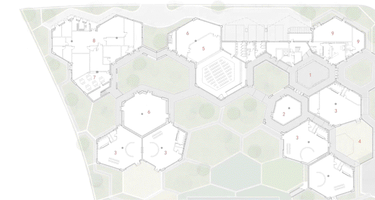 五颜六色的幼儿园OUT了！快看这蜂巢般的“素颜”校园