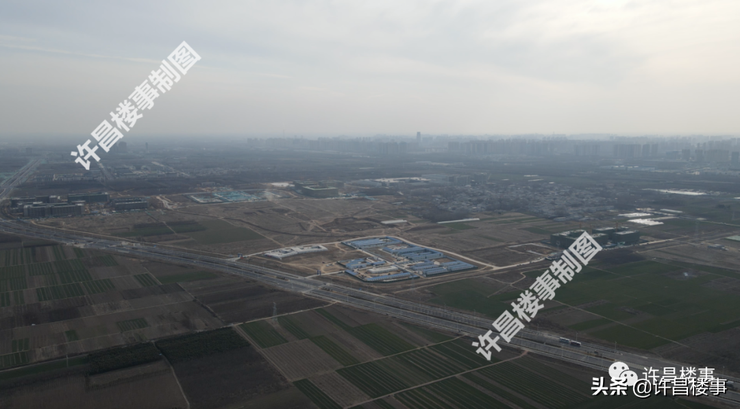 中原科技学院、体育中心、建安综保区、区二高航拍（2022.02）