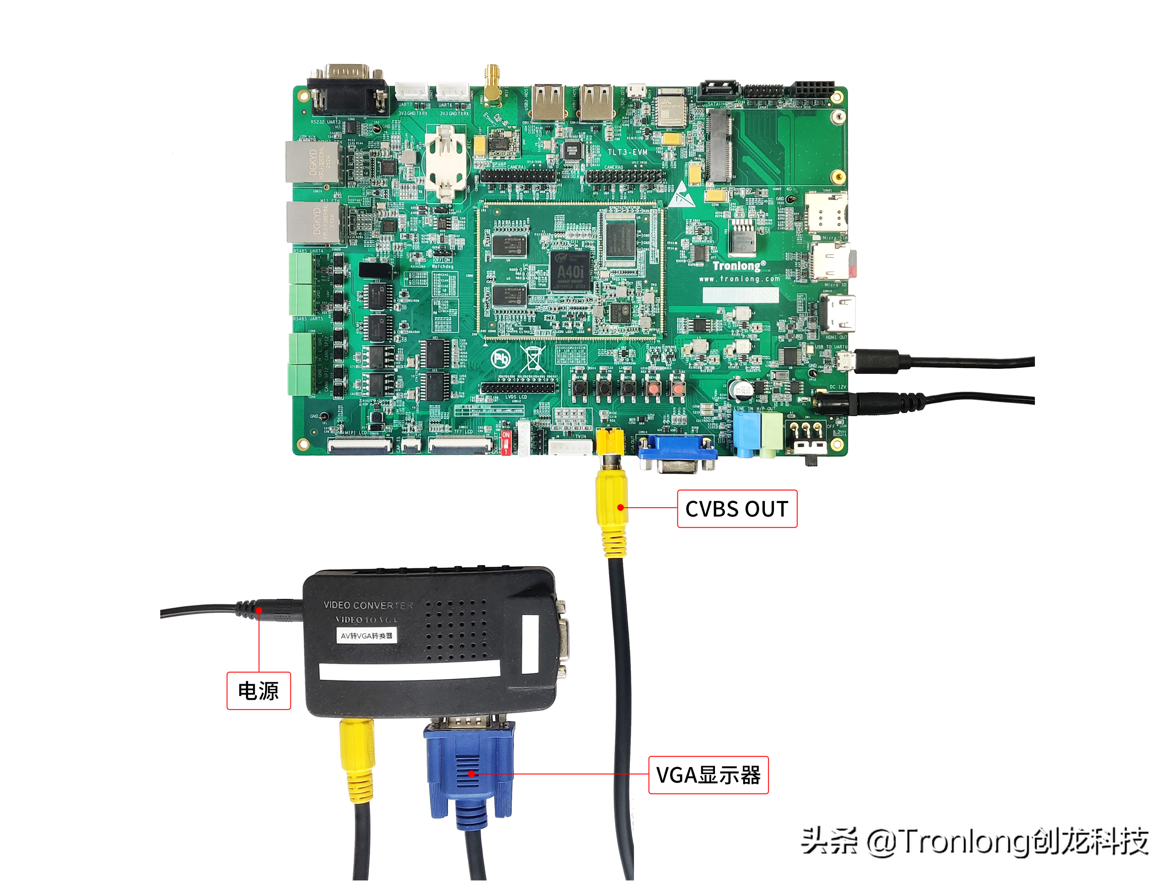 全志A40i工业核心板，100%国产4核ARM Cortex-A7“双屏异显”