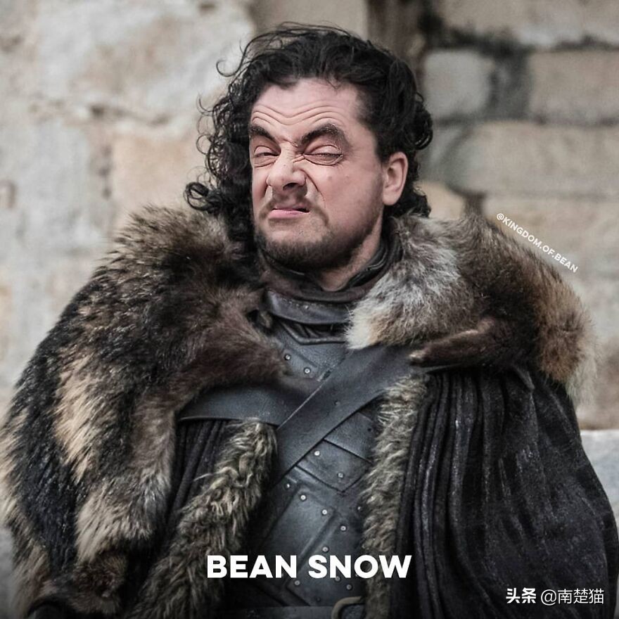 把憨豆先生的脸放在20个名人身上