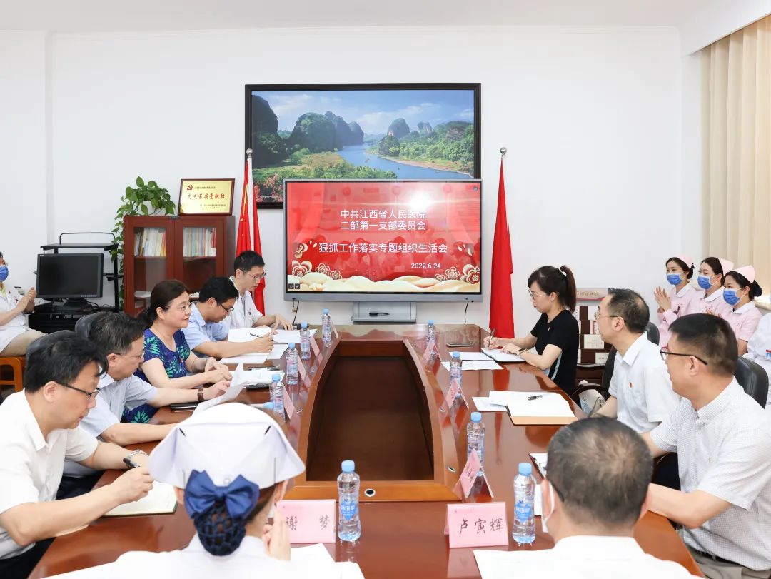 省直机关工委书记叶仁荪参加省人民医院二部一支部专题组织生活会