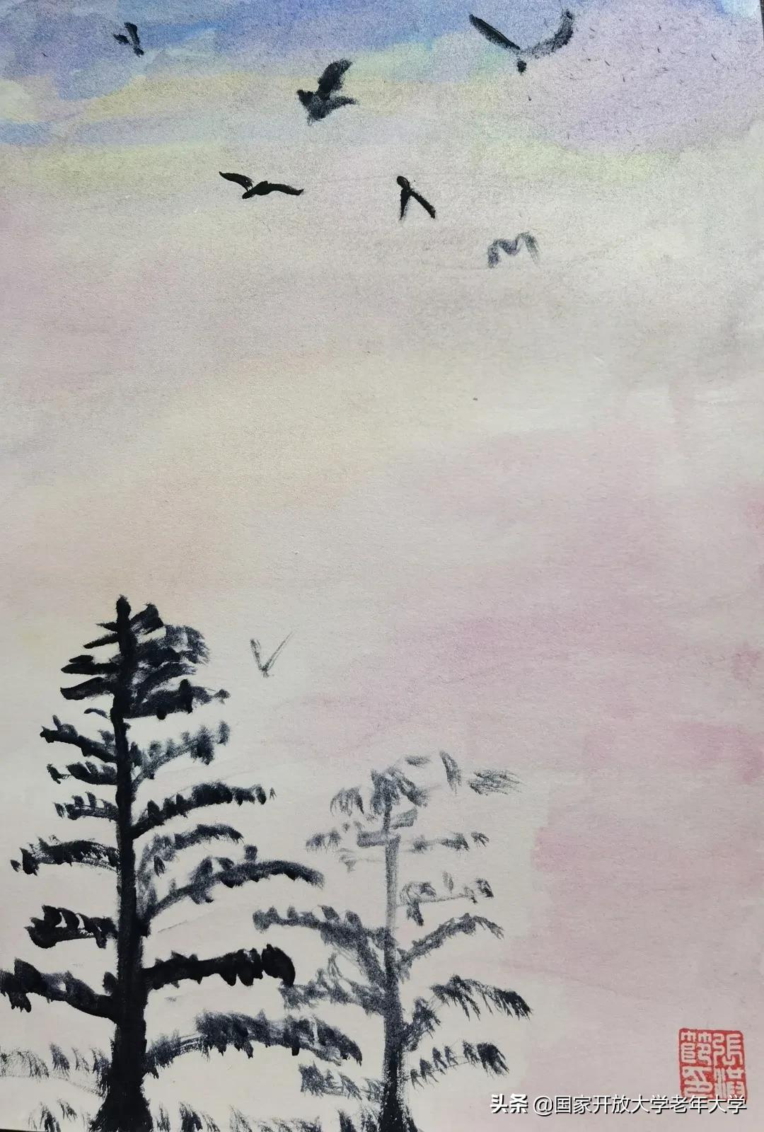 在校园·良作 | 水彩让我们的青春重新绽放——水彩画初级班学员作品