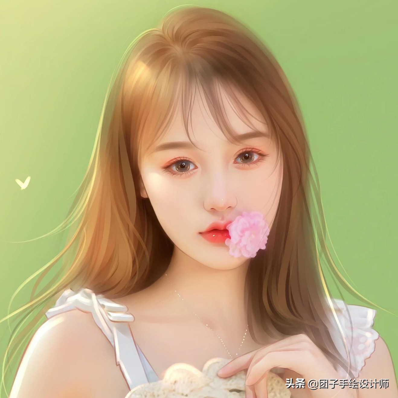 换个头像,愿你阳光温暖,气质美女,手绘漫画人物照片