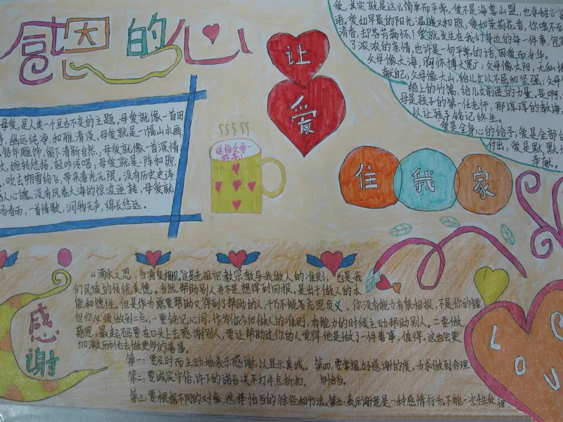 感恩节手抄报图片大全