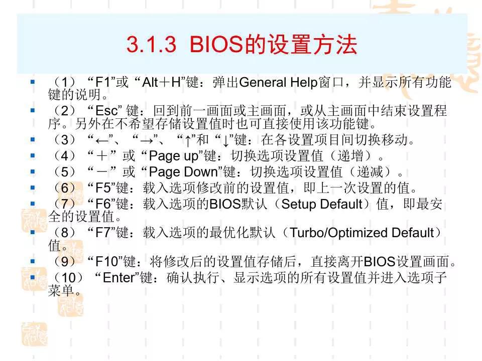 電腦BIOS設置詳解
