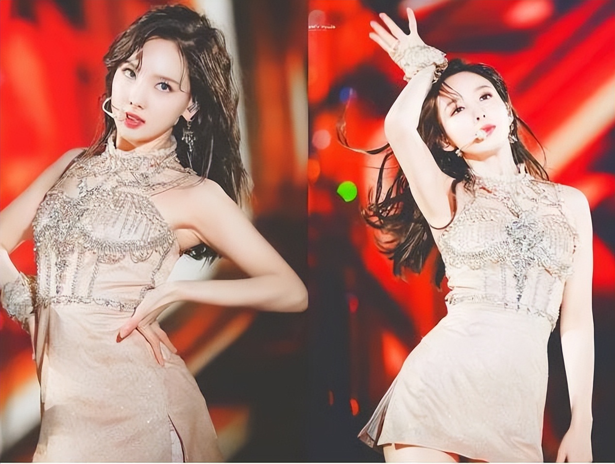 林娜琏的唱跳能力不必多说,twice的前身6mix,成员几度更换,但她一直被