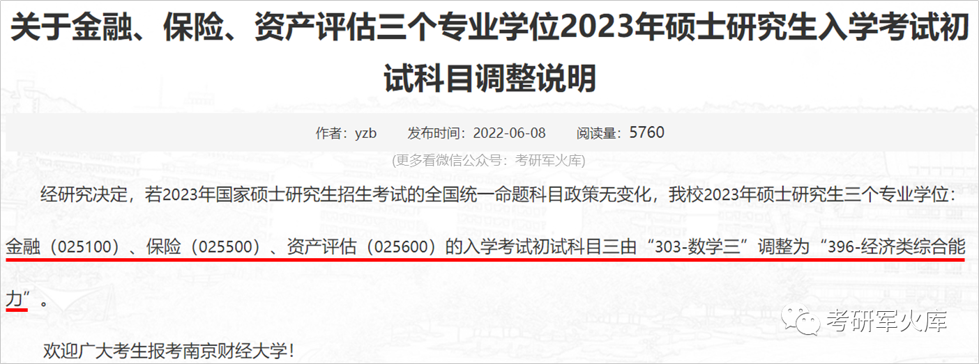速看！初试科目调整及新增专业的院校