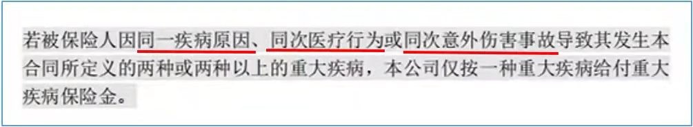 重疾險里的三同條款是什么意思