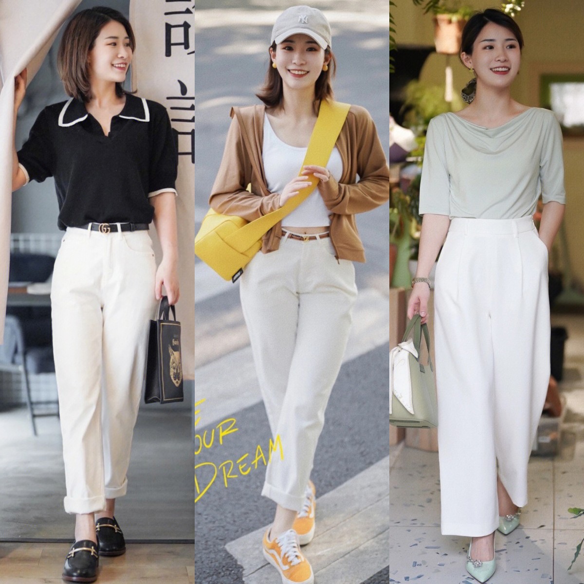 她身高只有153，却成了小个子穿衣标杆！学她的长裤穿法，很显高