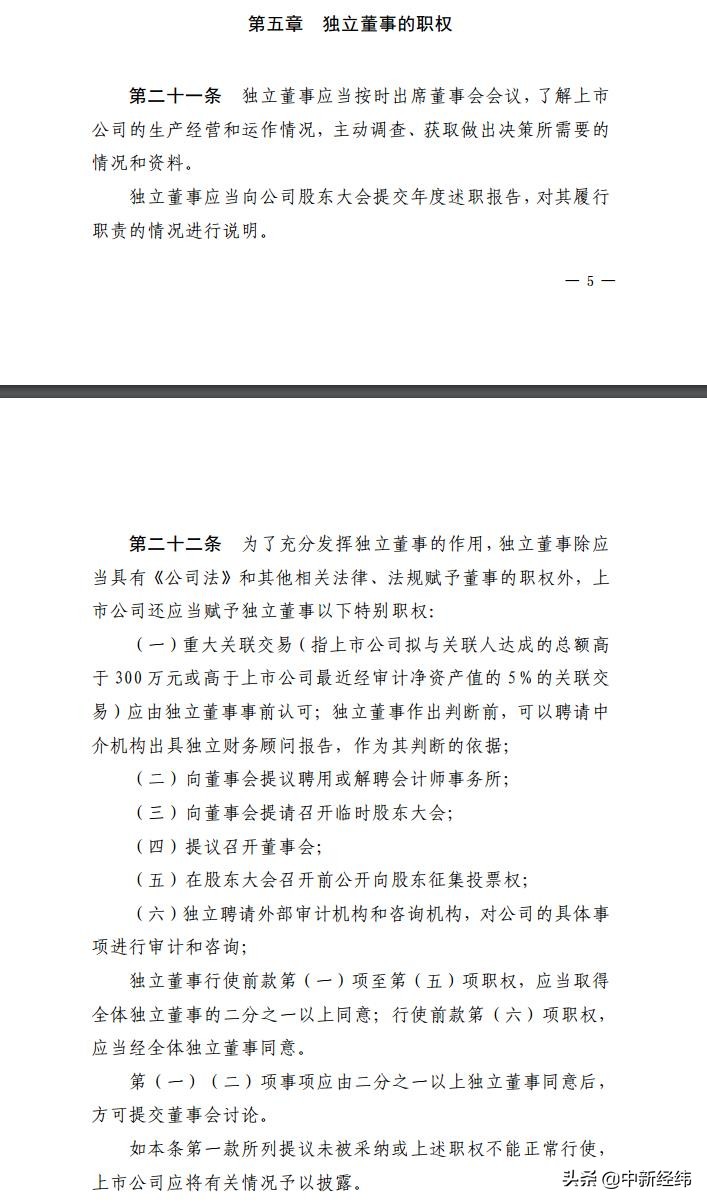 上市公司独立董事规则公布！任职条件、职权明确