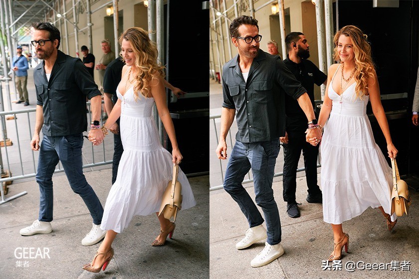 布莱克·莱弗利以甜美造型与瑞安·雷诺兹约会