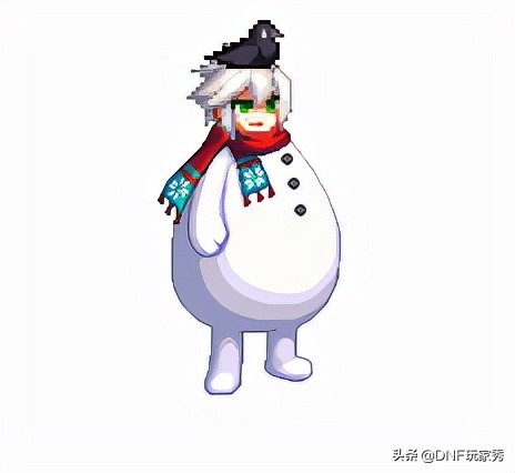 DNF新版像素头动态图展示！搭配雪人装扮，你就是阿拉德最靓的仔