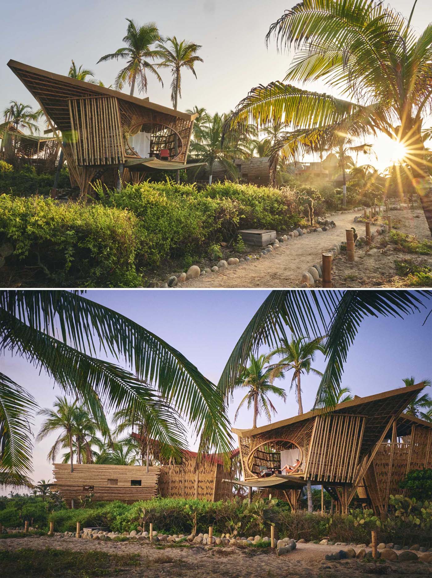 A Series Of Bamboo Tree House Designs In The Resort Laitimes