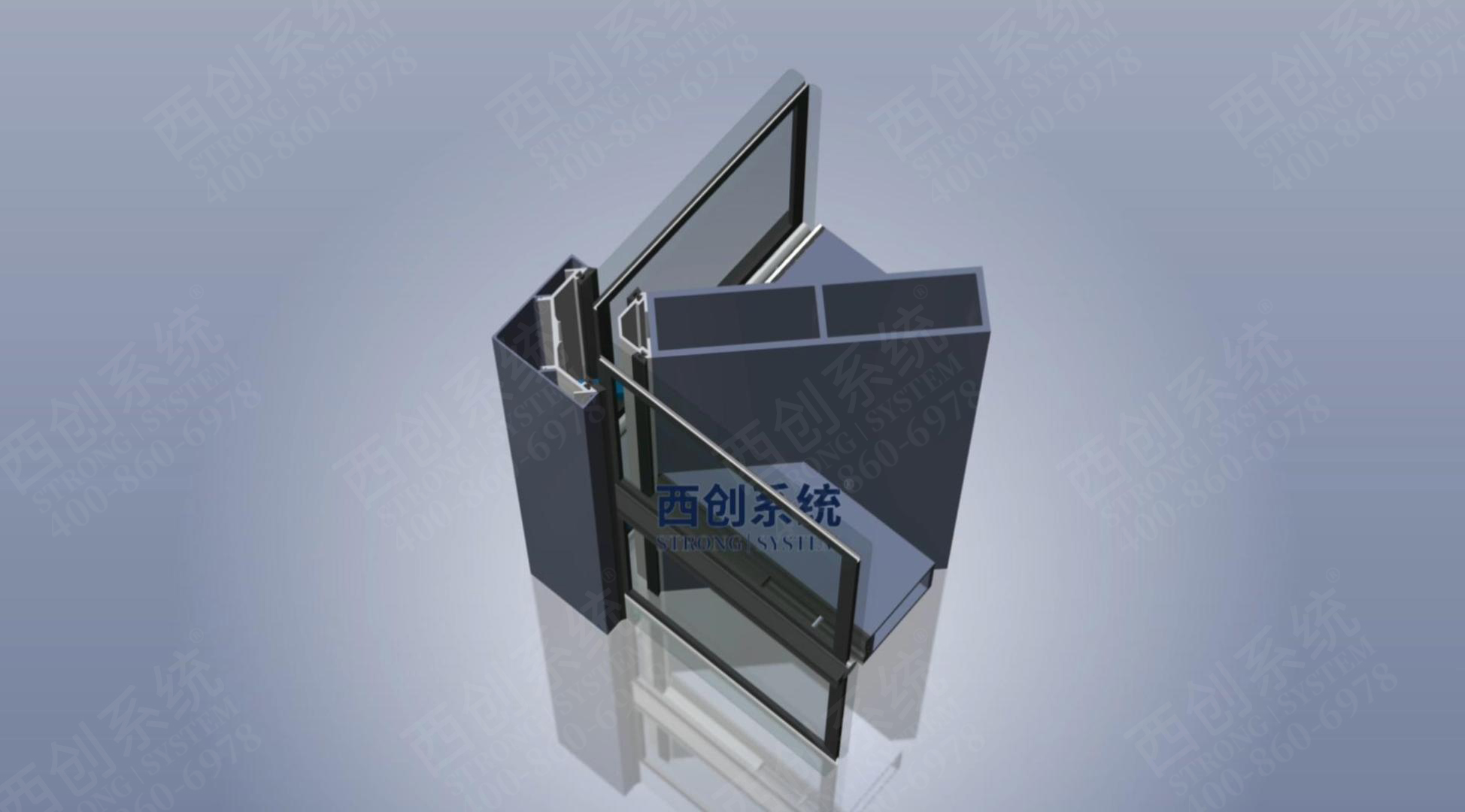 上海医院项目日型、矩形精制钢玻璃幕墙系统图纸深化 - 西创系统(图13)
