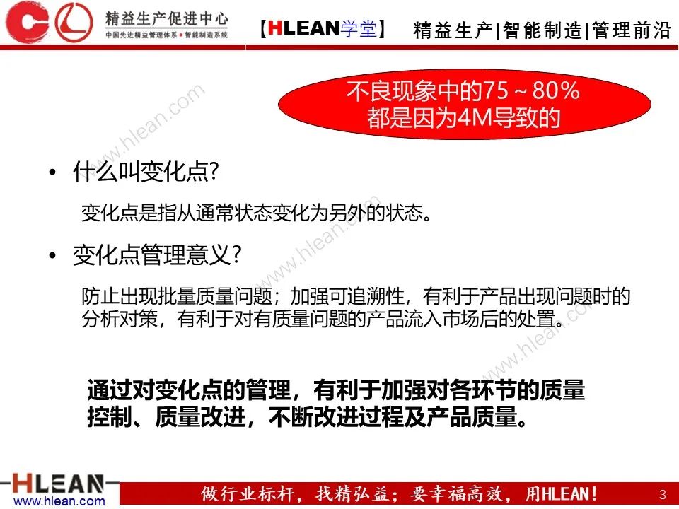 「精益学堂」5M1E变化点管理—阻止不良发生之活动