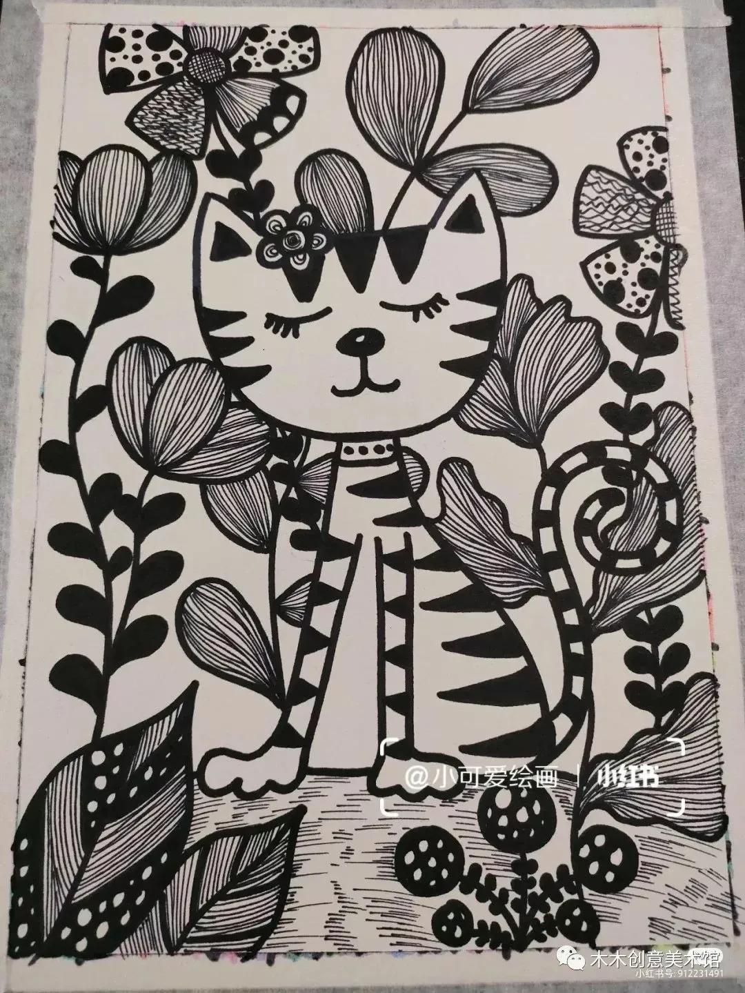 30张儿童画创意作品,超美的装饰线描绘画重磅来袭,推荐收藏学习