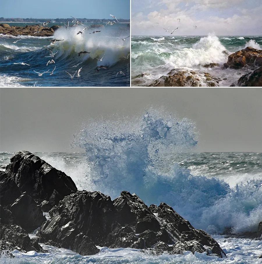 侵蚀着坚硬的礁石坚硬的礁石能抵挡海浪岸边的礁石千百万年来与水交融