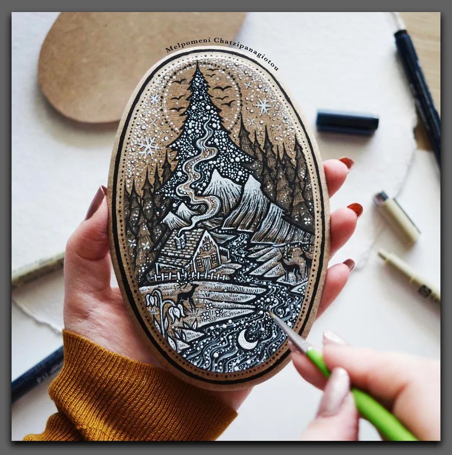 艺术|线条的艺术,精美而富有想象力的黑白装饰画