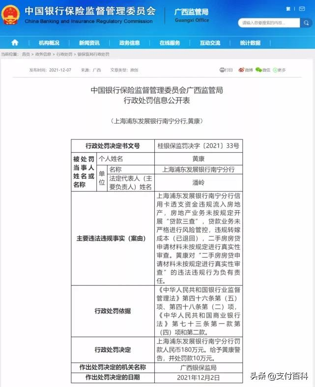 浦发银行信用卡业务违规被罚180万