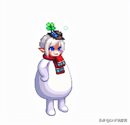 DNF新版像素头动态图展示！搭配雪人装扮，你就是阿拉德最靓的仔