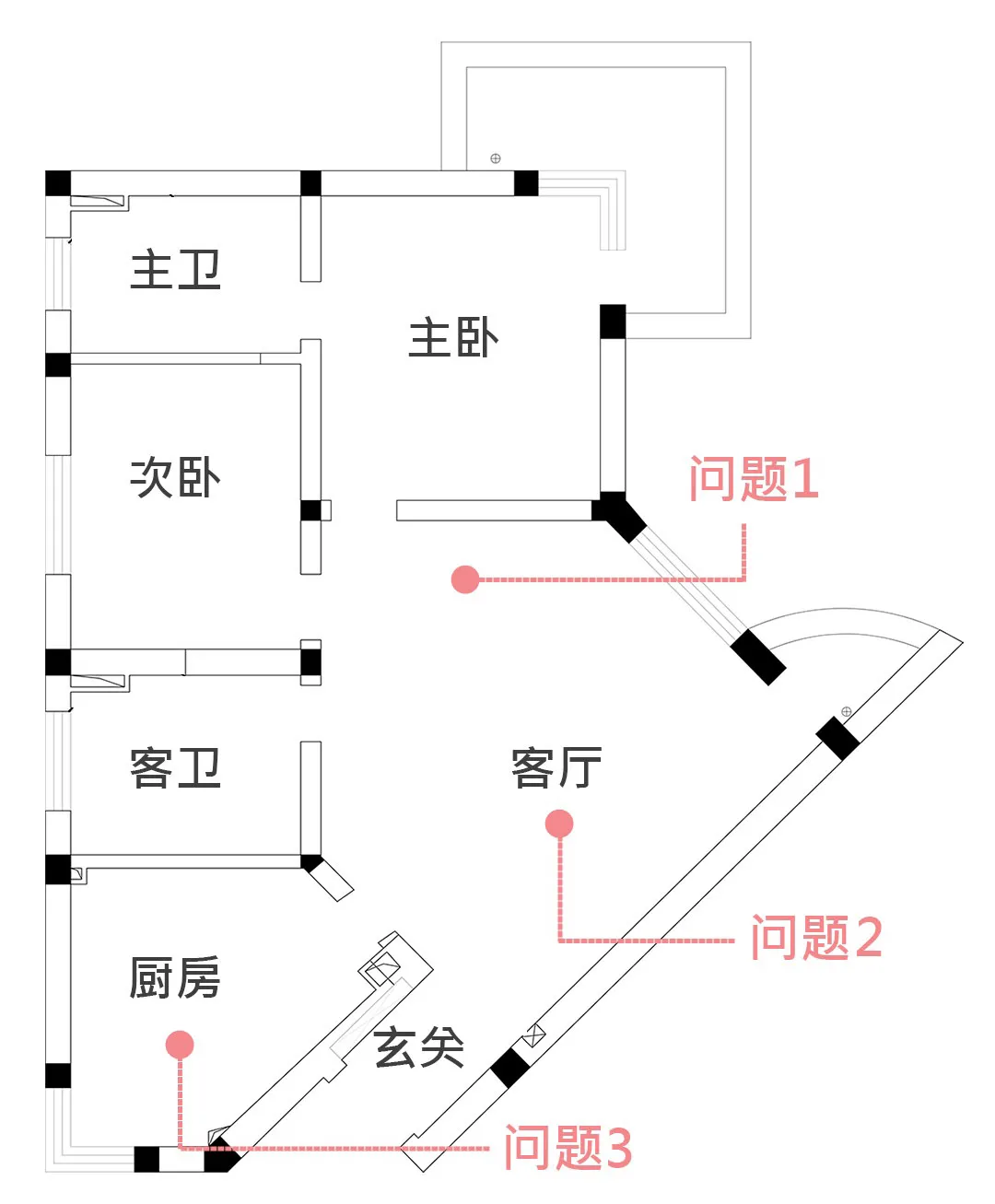 上海80㎡歪斜户型,神奇改造挤出书房、餐厅!简直改造教科书
