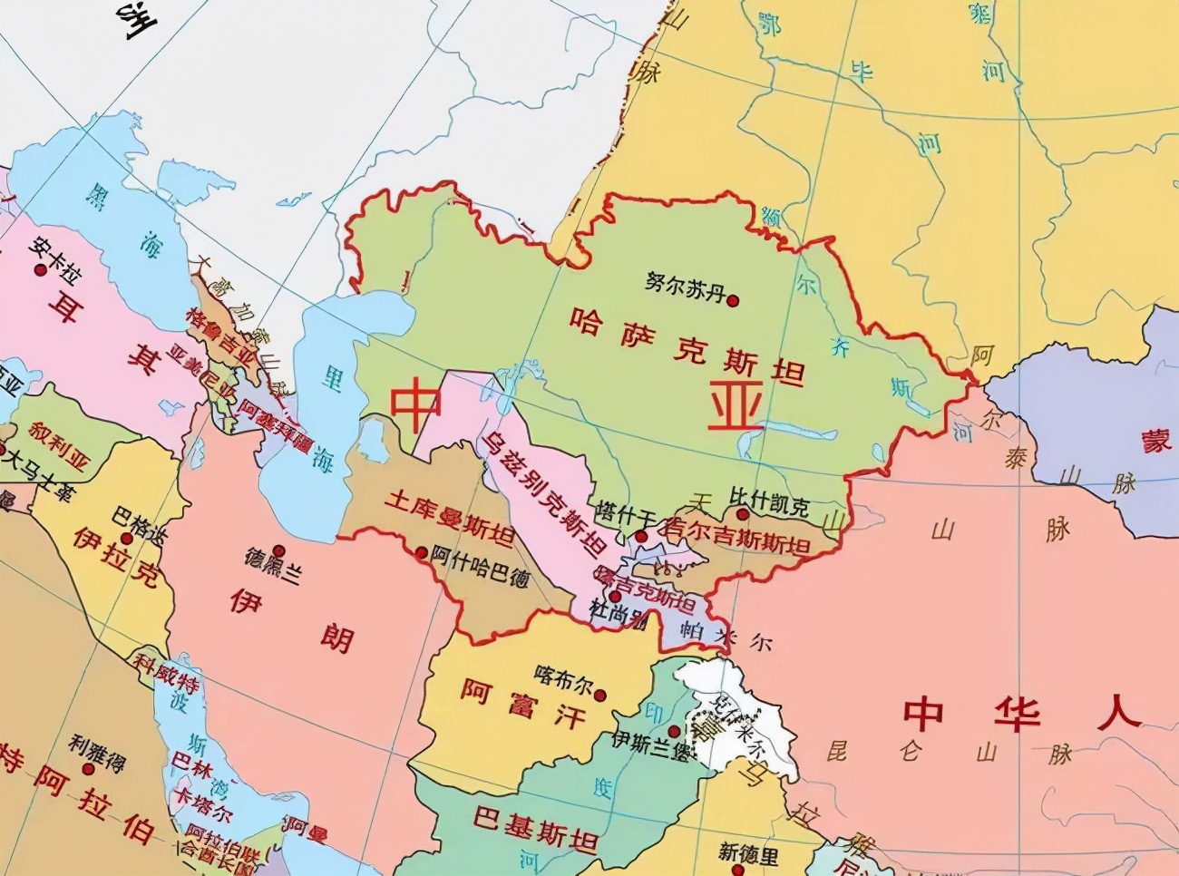 塔吉克斯坦地理位置图图片